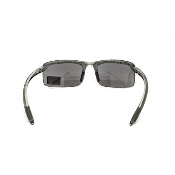 Очки защитные Global Vision Wheelin Crystal Gray (flash mirror) серые зеркальные линзы в полупрозрачной серой оправе - 3587222