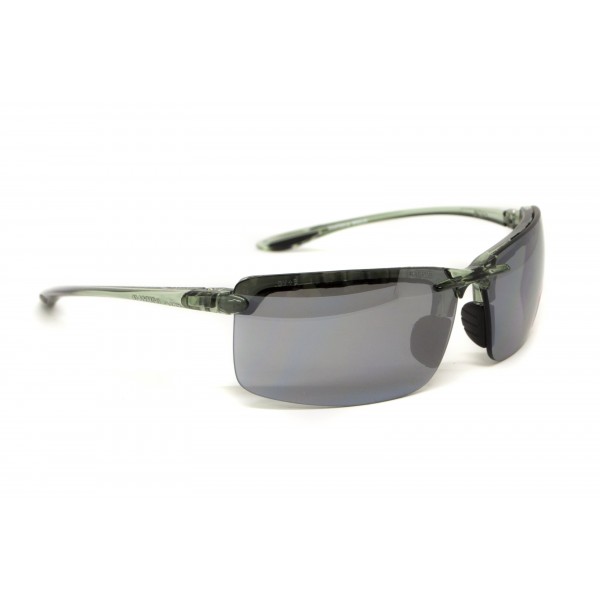 Очки защитные Global Vision Wheelin Crystal Gray (flash mirror) серые зеркальные линзы в полупрозрачной серой оправе - 3587222
