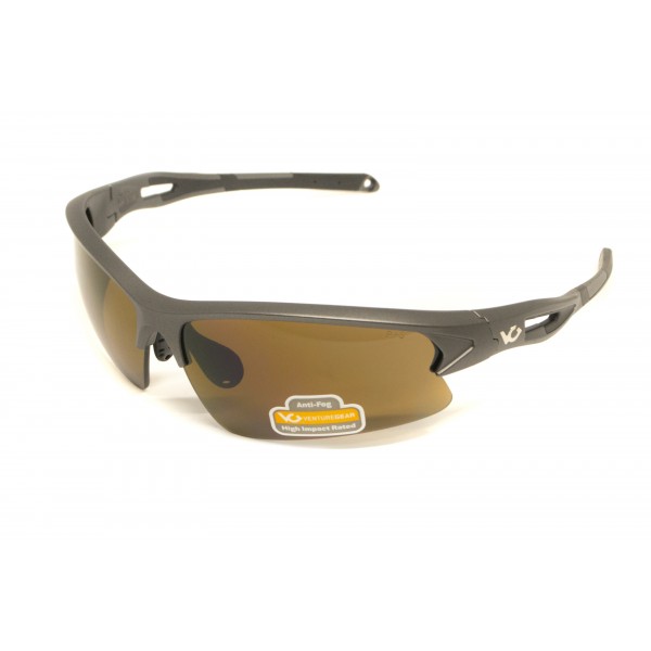 Очки защитные Venture Gear MontEagle GunMetal (bronze) Anti-Fog, коричневые в оправе "тёмный металлик" - 3587203