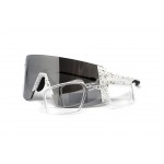 Окуляри захисні Global Vision Astro+RX White (G-Tech™ silver), дзеркальні сірі в білій оправі з діоптрійною вставкою в комплекті