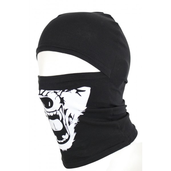 Балаклава с принтом Волк Черная - 3243091 Балаклава с принтом Волк Черная - 3243091