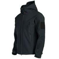 Тактична куртка Soft Shell з капюшоном Silver Knight Black