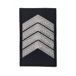 Погон на липучке Полиции Старший сержант Черный  (размер 5х8 см)