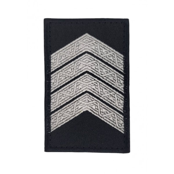 Погон на липучке Полиции Старший сержант Черный (размер 5х8 см) - 3443629