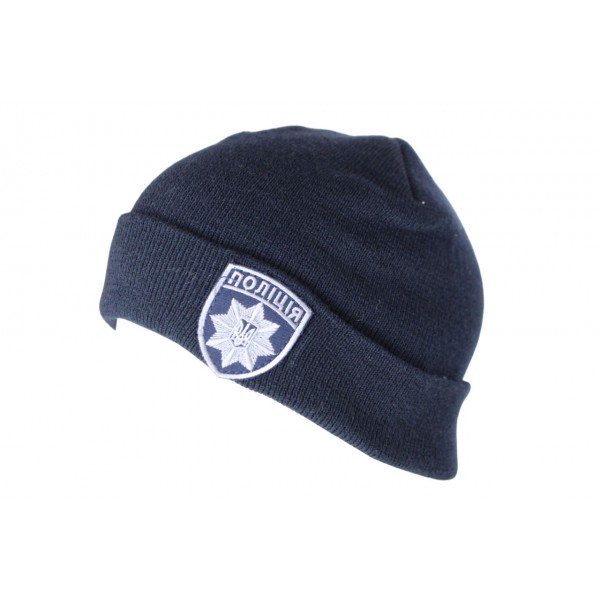 Шапка полиции шеврон темно-синяя - 3516881