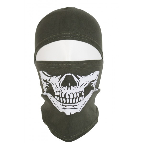 Балаклава с принтом Череп Олива - 3559993