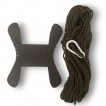 Мотовило с карабином и шнуром 40м Олива