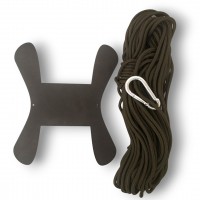 Мотовило с карабином и шнуром 40м Олива