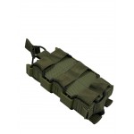 Одинарный штурмовой подсумок для магазинов АК на системе Molle пластиковые бока МК Олива