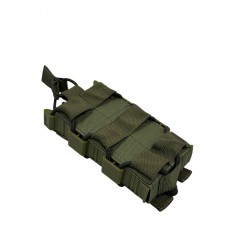 Одинарний штурмовий підсумок для магазинів АК на системі Molle пластикові бока МК Олива