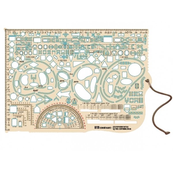 Большая тактическая линейка Синий кант (ВТЛ) - 3577095