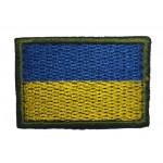 Шеврон Флаг ВСУ Олива+цвет (размер 4.5×3 см)