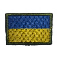 Шеврон Флаг ВСУ Олива+цвет (размер 4.5×3 см)