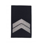 Погон на липучке Полиции Младший сержант Черный (размер 5х8 см)