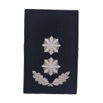 Погон на липучке Полиции Подполковник Черный (размер 5х8 см)