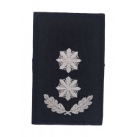Погон на липучці Поліції Підполковник Чорний (розмір 5х8 см)