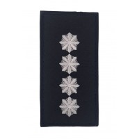 Погон на липучке Полиции Капитан Черный (размер 5х10 см)