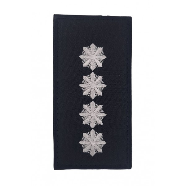 Погон на липучке Полиции Капитан Черный (размер 5х10 см) - 3585647