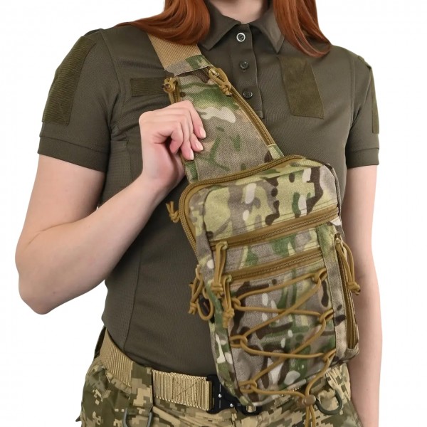 Сумка тактична наплічна Silver Knight YQS-13 Мультикам - 3585779