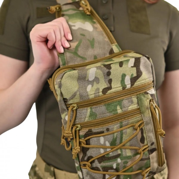 Сумка тактична наплічна Silver Knight YQS-13 Мультикам - 3585779