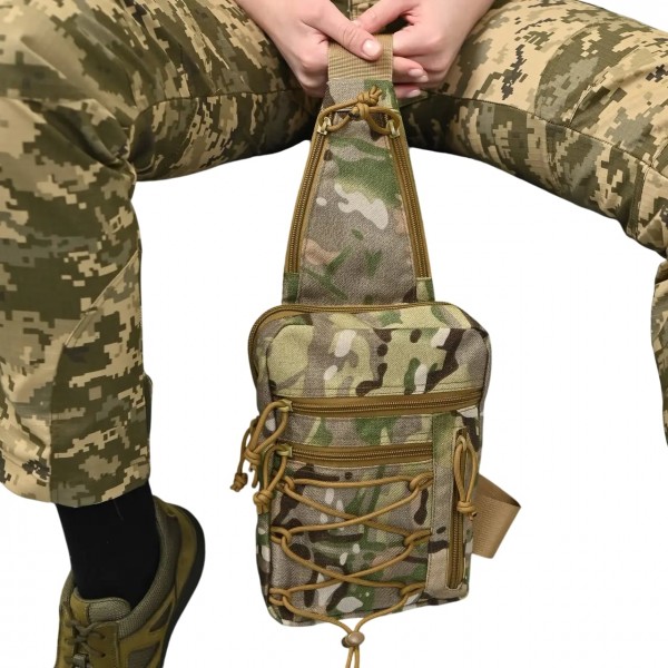 Сумка тактична наплічна Silver Knight YQS-13 Мультикам - 3585779