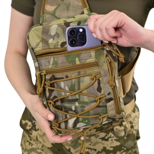 Сумка тактична наплічна Silver Knight YQS-13 Мультикам - 3585779