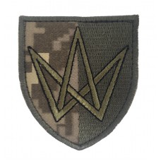 Шеврон 635 окремий зенітний кулеметний батальйон ОЗКБ Піксель (розмір 7х8 см)