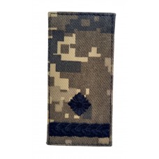 Погон на липучке Майор ВСУ Пиксель (размер 5х10 см)