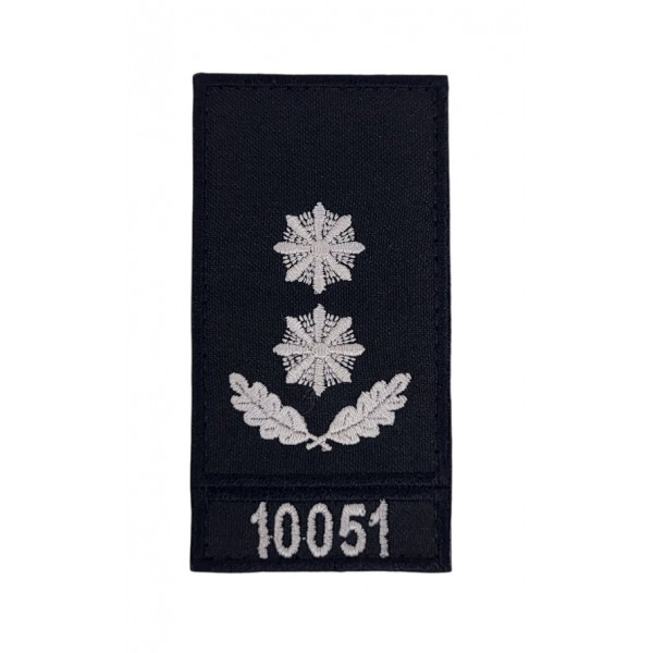 Погон на липучці Поліції Полковник з номером Чорний (розмір 5х10 см) - 3585824 Погон на липучці Поліції Полковник з номером Чорний (розмір 5х10 см) - 3585824