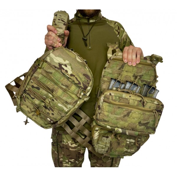 Комплект снаряжения Soldier Systeems Pro (plate carrier, assault panel, assault back) uaBronik Мультикам - 3585892 Комплект снаряжения Soldier Systeems Pro (plate carrier, assault panel, assault back) uaBronik Мультикам - 3585892