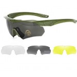 Очки защитные ESS Crossbow с 3-мя сменными линзами без поляризации (без Лого) Олива