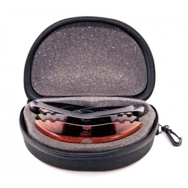 Тактические баллистические очки BLUEYE Jager со сменными линзами дымчатые+прозрачные - 3585911