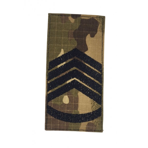 Погон на липучке Первый сержант ВСУ Мультикам (размер 5х10 см) - 3585922