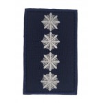 Погон на липучці Поліції Капітан Темно-синій (розмір 5х8 см)