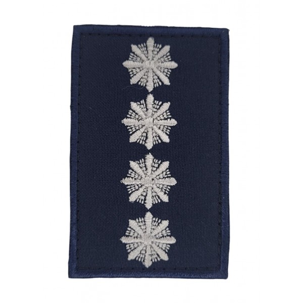 Погон на липучке Полиции Капитан Темно-синий (размер 5х8 см) - 3585924