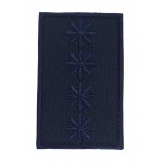 Погон на липучці Поліції Капітан Темно-синій (розмір 5х8 см)