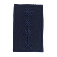 Погон на липучке Полиции Капитан Темно-синий (размер 5х8 см)