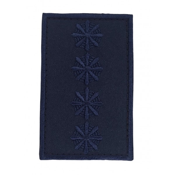 Погон на липучке Полиции Капитан Темно-синий (размер 5х8 см) - 3585925