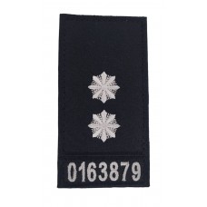 Погон на липучке Полиции с номером Лейтенант Черный (размер 5х10 см)