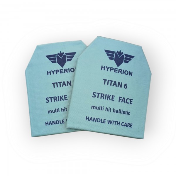 Комплект бронеплит титано-керамических Hyperion Safari Defense 6 класс защиты (размер 250х300 мм), вес 2,9 кг (5,8 кг комплект) - 3585933