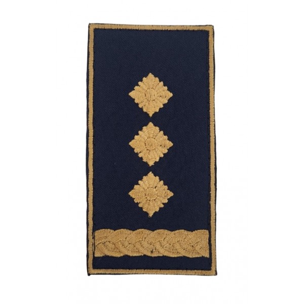 Погон на липучці Полковник НГУ Темно-синій (розмір 5х10 см) - 3586579