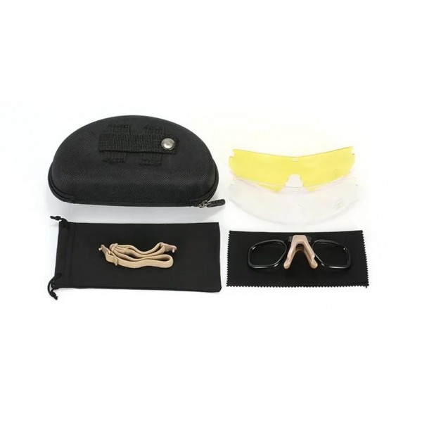 Очки защитные ESS Crossbow с 3-мя сменными линзами без поляризации (без Лого) Койот - 3586615 Очки защитные ESS Crossbow с 3-мя сменными линзами без поляризации (без Лого) Койот - 3586615