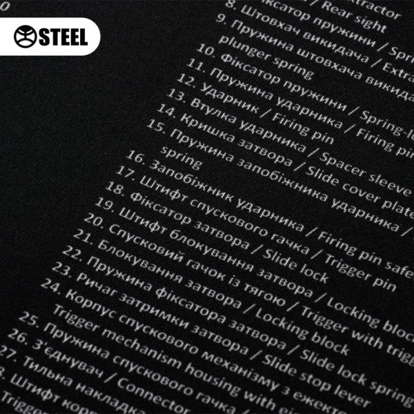 Коврик Steel для чистки оружия с взрыв-схемой пистолета Glock Gen 4 - 3586729 Коврик Steel для чистки оружия с взрыв-схемой пистолета Glock Gen 4 - 3586729