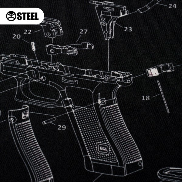 Коврик Steel для чистки оружия с взрыв-схемой пистолета Glock Gen 5 - 3586730 Коврик Steel для чистки оружия с взрыв-схемой пистолета Glock Gen 5 - 3586730