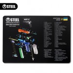 Коврик Steel для чистки оружия с взрыв-схемой пистолета ФОРТ 12
