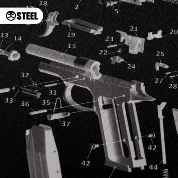 Коврик Steel для чистки оружия с взрыв-схемой пистолета ФОРТ 12 - 3586731 Коврик Steel для чистки оружия с взрыв-схемой пистолета ФОРТ 12 - 3586731