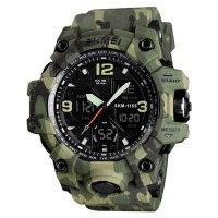 Часы тактические мужские влагостойкие Skmei 1155B Military Green