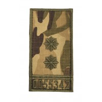 Погон на липучці з номером Поліції Лейтенант Мультикам (розмір 5х10 см)