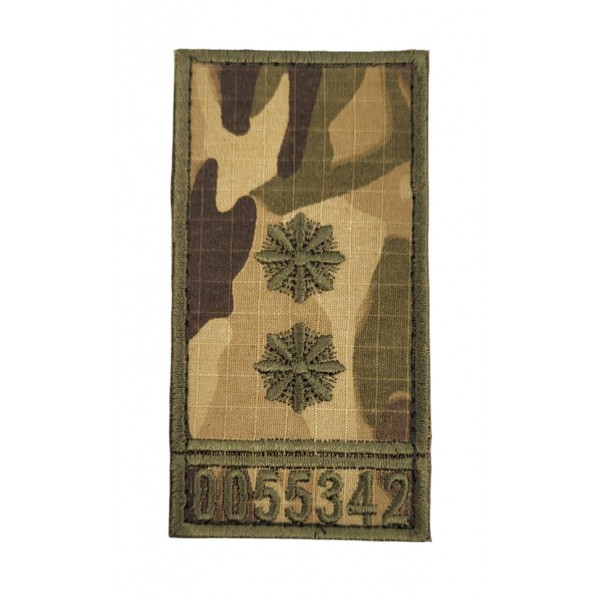 Погон на липучке с номером Полиции Лейтенант Мультикам (размер 5х10 см) - 3587651