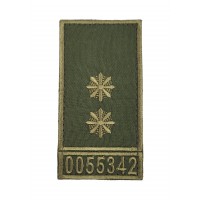 Погон на липучці з номером Поліції Лейтенант Олива (розмір 5х10 см)